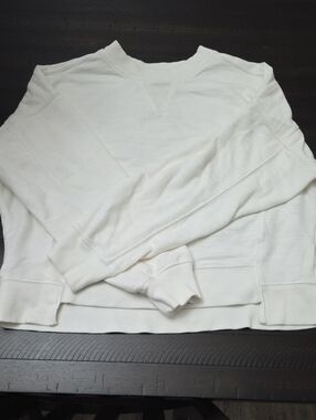 Womens Thin Cream Crewneck Sweatshirt